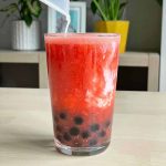 بوبا سموثي الفراولة والبطيخ