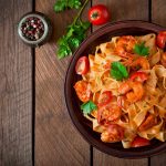 Taglitelle Pomodoro Shrimp